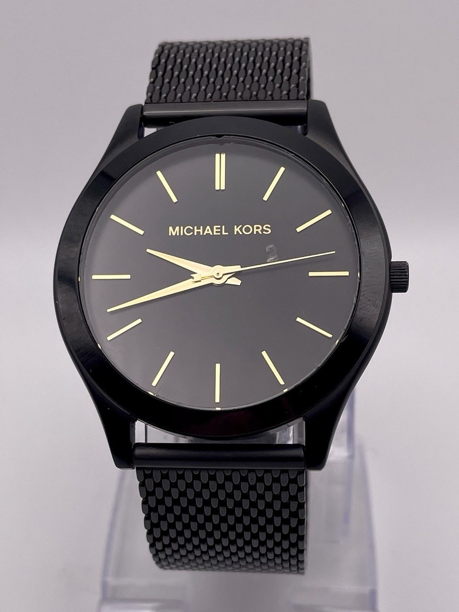 Michael Kors MK-8607 Black Tone Men's Watch WR 50M New Battery | eBay