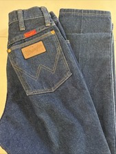 Women's WRANGLER 80  s straight leg 4 X W 34 24X33.5 Jeans Western USA