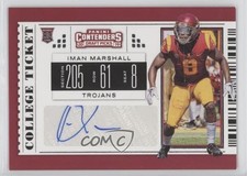2019 Panini Contenders Draft Picks College Ticket Iman Marshall #247 Auto uk5