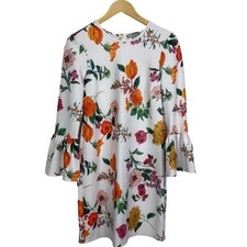 ASOS Botanical Shift Mini Dress with Fluted Sleeves Size 6 NWT
