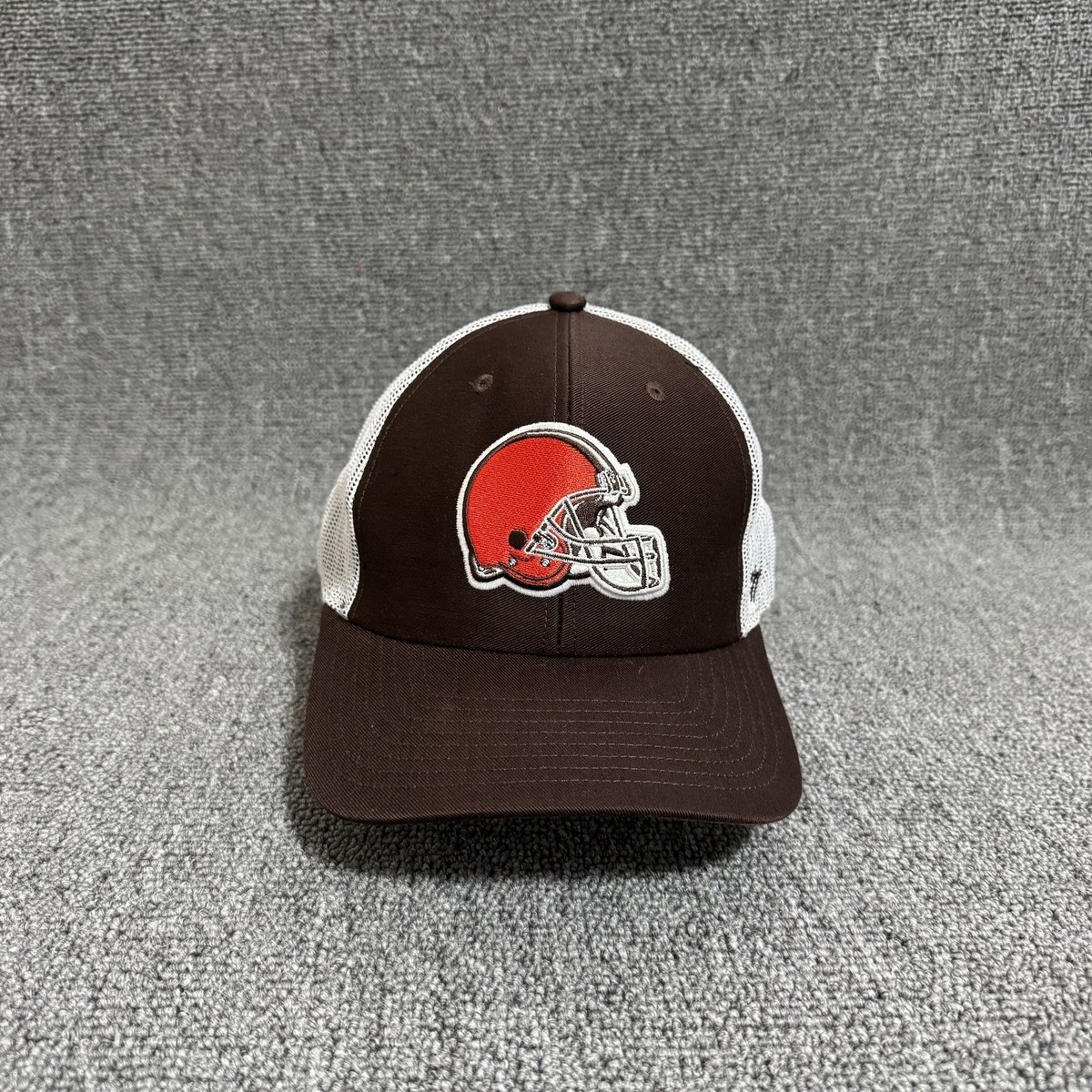 47 Brand Cleveland Browns Trucker Snapback Brown White One Size Hat