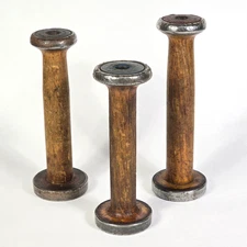 Antique Wooden Textile Mill Spools / Bobbins Wilkinson Ltd. Heysham, Engand
