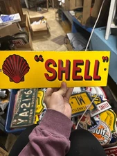 Porcelain Rectangle “Shell” Sign