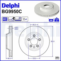 1X Bremsscheibe Delphi BG9950C FüR VW Touareg 7LA 7L6 7L7 TDI FSI R50 V10 W12 Q7