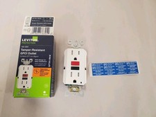 Leviton 15 Amp 125V Self-Test Tamper Resistant GFCI Outlet, White GFTR1-RKW