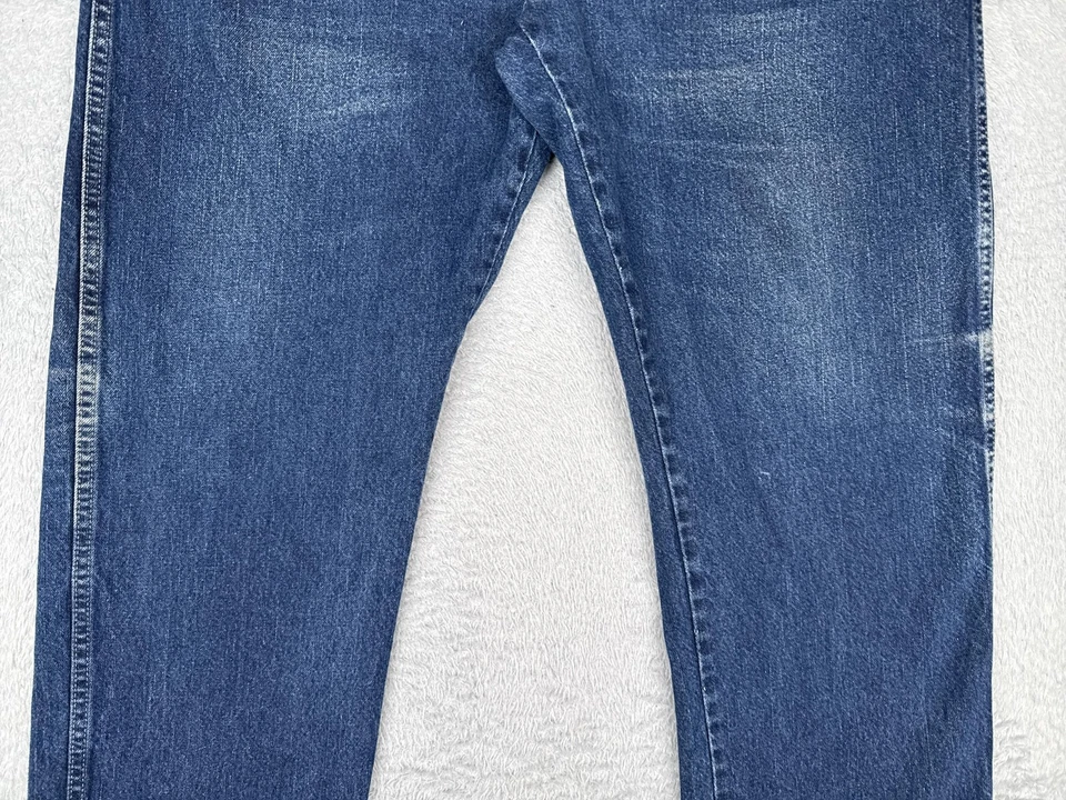 Dickies Jeans Mens 44x32 Blue Denim Straight Leg Zip Fly 5 Pocket Workwear - Image 3 of 4