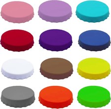 Silicone Soda Lid Set of 12, Colorful Reusable Drink Cans Protector, 2.1 Inch
