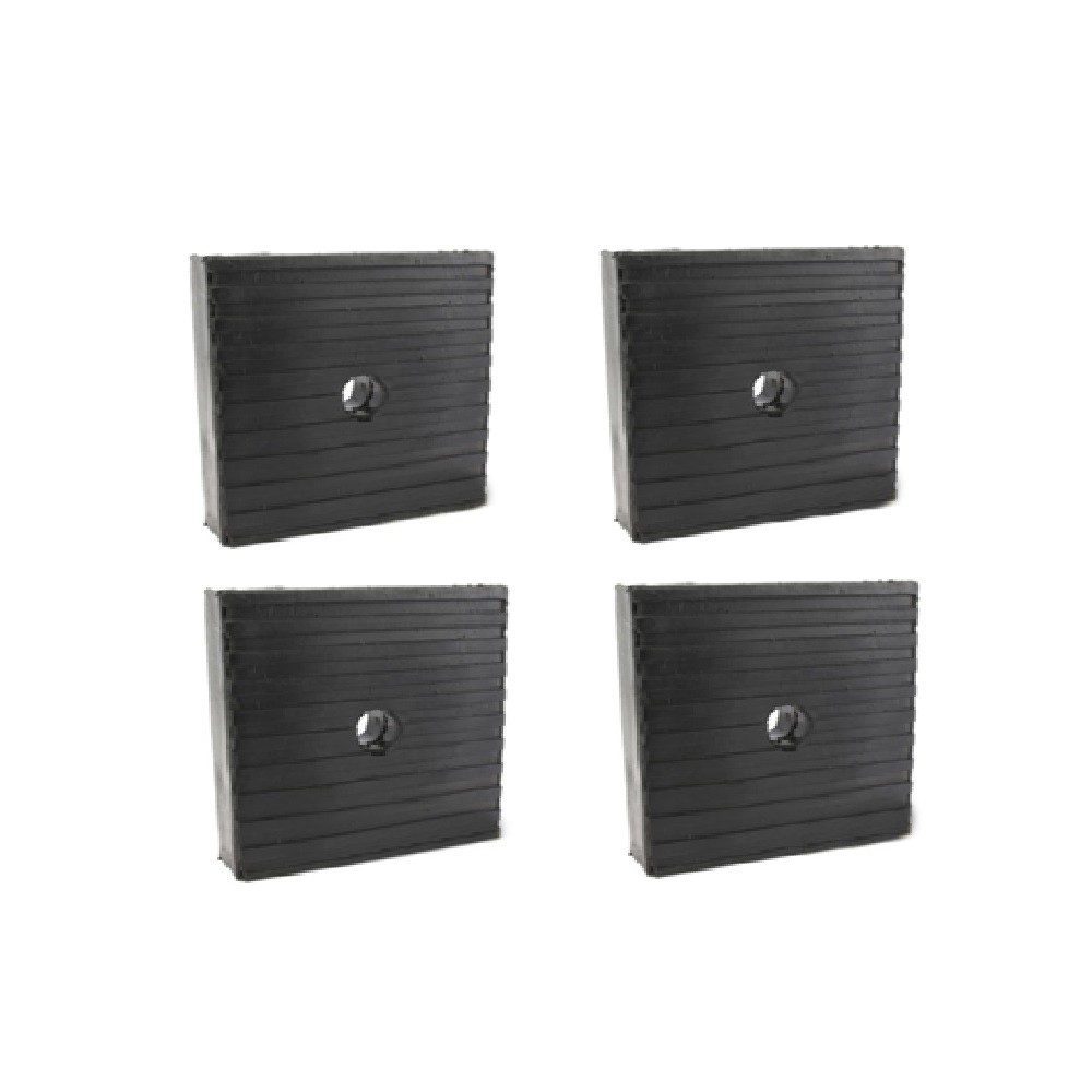 4x4x1 Isolation 4" Heavy Duty Solid Rubber