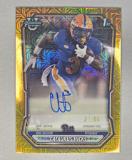 Topps 2026 Bowman Chrome Cataurus Hicks Gold Mojo Auto #27/50 Pitt Panthers