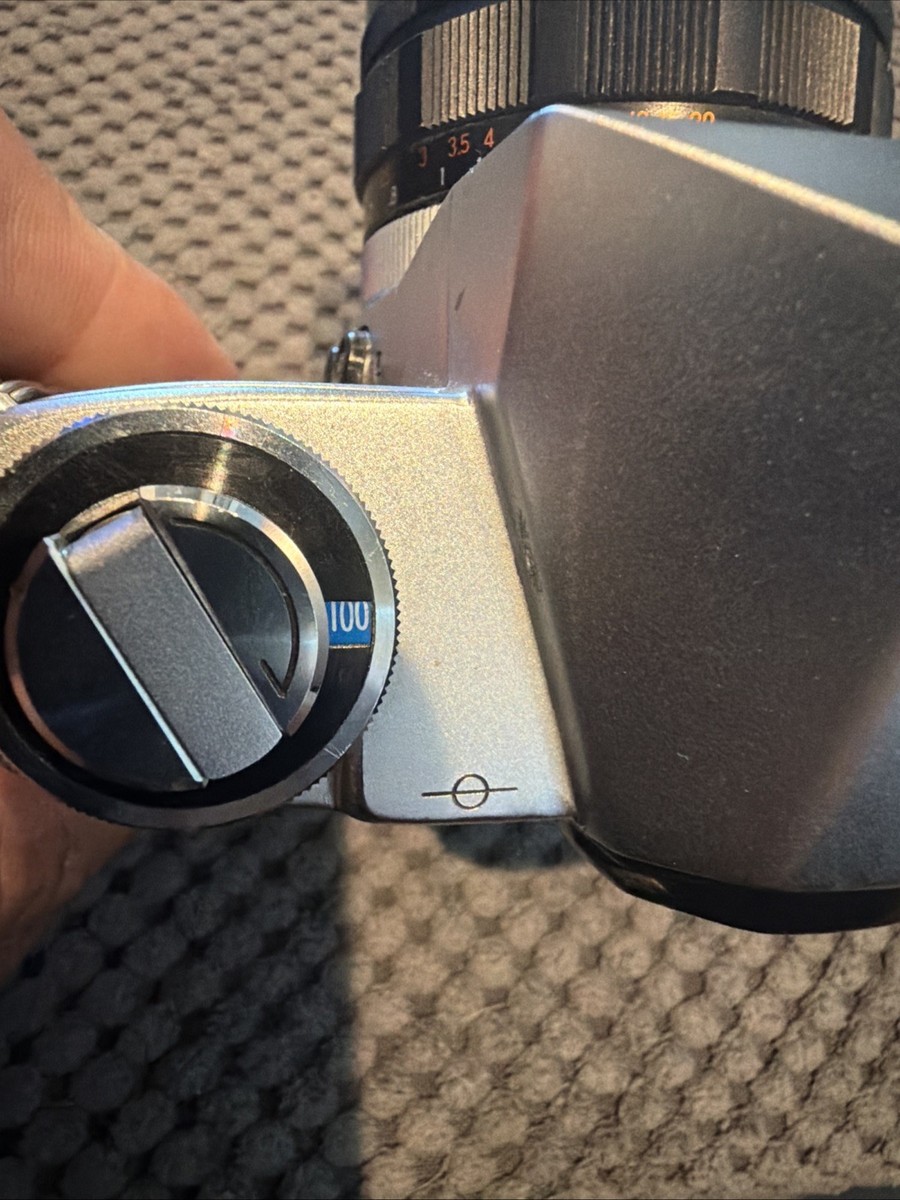 Konica FP Silver SLR Film Camera Hexanon 52mm F/1.8 Lens From