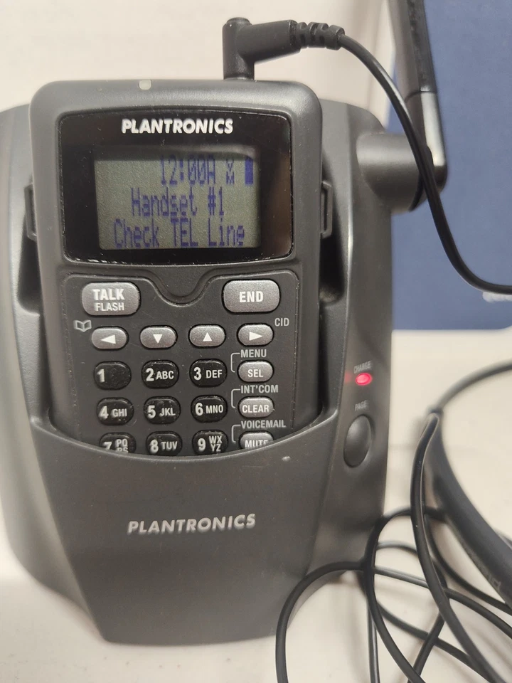 Plantronics CT14 DECT SCHNURLOSES KOPFHÖRER TELEFON MIT HAUPTBASIS UND AC - Bild 2 von 4