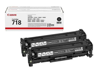 Original Canon 718 Schwarz 2er Pack Tonerkartuschen i-SENSYS 7200 728 8330 8540 8550