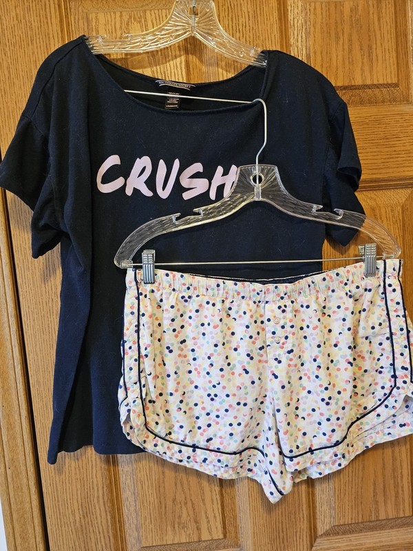 Victorias Secret Pajama Short Set Size M Shorts and L Shirt