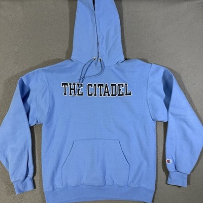 The Citadel Bulldogs Hoodie Men Medium Blue Champion Sweatshirt Pullover