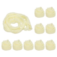 10Pcs Stocking Flower Fabric 65cm/26" for DIY Mesh Flowers Making, Cream