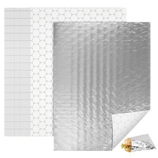 EcoDispose Pre-Cut Insulated Foil Sandwich Wrap Sheets for Hot Food, Grease-Resi