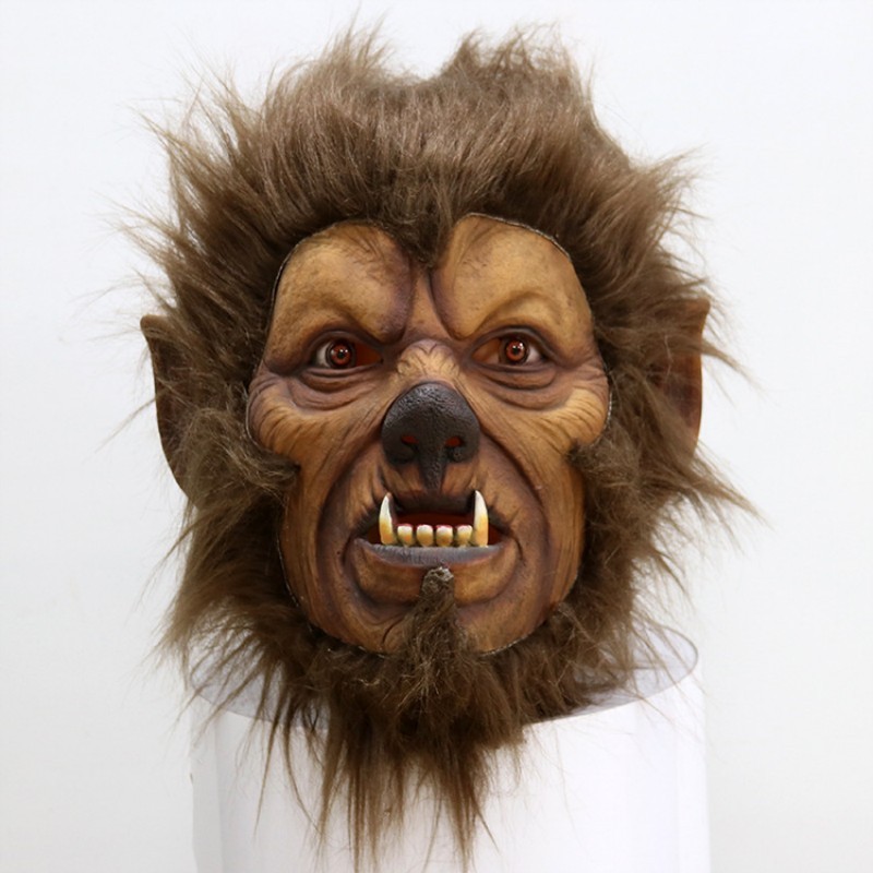 Máscara Hombre Lobo Disfraz Licántropo Cosplay Halloween Carnaval Horror