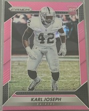 KARL JOSEPH RC 2016 PANINI PRIZM PINK REFRACTOR ROOKIE