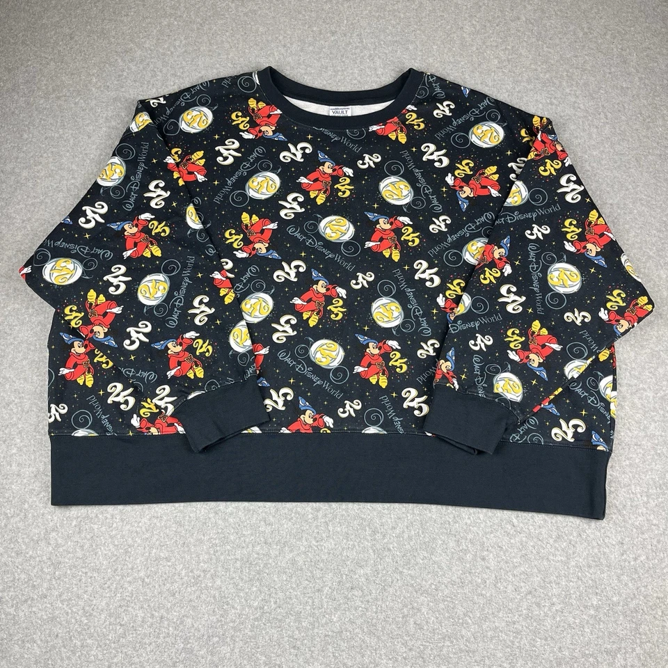 Disney Sweater Womens 3X Blue Sorcerer Mickey 25th Anniversary 50th Fantasia - Image 3 of 4