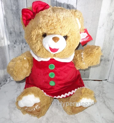 HOLIDAY TIME 2025 CHRISTMAS Snowflake Teddy Gingerbread 20” XL LARGE BEAR GIRL WALMART