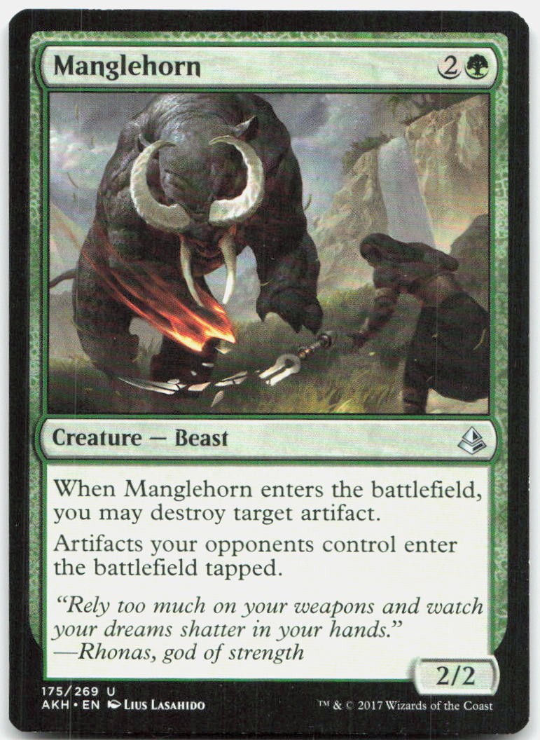 Manglehorn 175 Uncommon Amonkhet Magic: The Gathering Near Mint