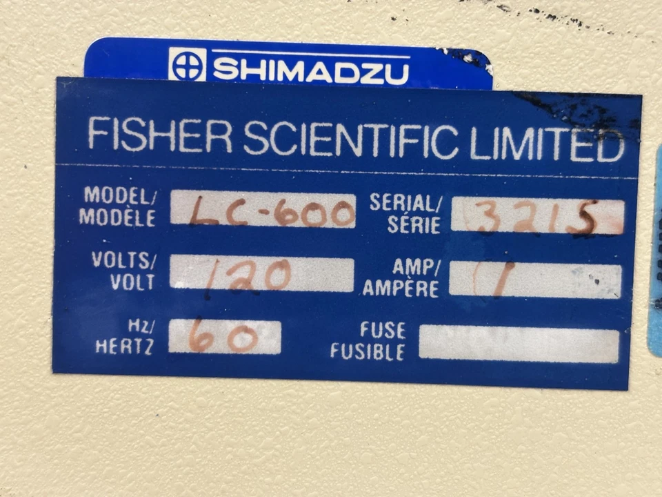 SISTEMA DE CROMATÓGRAFO LÍQUIDO SHIMADZU LC-600 HPLC ENVÍO GRATUITO SIN TARIFA ENCENDIDO Foto 4 de 4