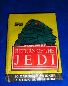 1983 Topps Star Wars Return of the Jedi Series 1 Wax Pack  Gum Broken wear