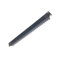 QiaoYoubang 1U Brush Cable Manager Horizontal Rack Mount Cable Management Pan...