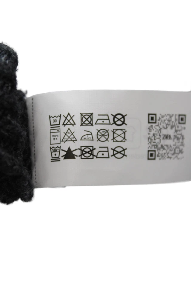 Zara Girls Long Sleeve V-neck Tie Front Knit Sweater Gray Size 4Y - Image 3 of 4