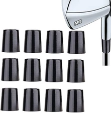 Golf Iron Ferrules .370 12 Pack Re-Shaft Ferrule for Taper Tip ALL BLACK 