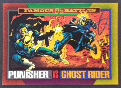 Punisher vs Ghost Rider 1993 Skybox Famous Battles Marvel Universe Card #176 NM