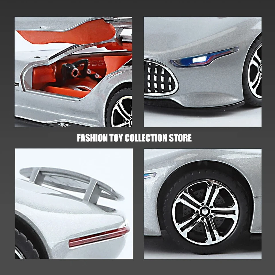 1/24 Mercedes Benz AMG Vision GT Diecast Vehículo Modelo Coche Juguete Luz de Sonido Regalo Foto 4 de 4