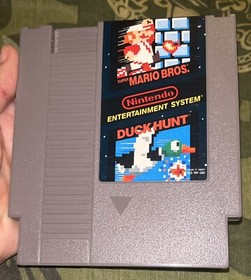 Mint 1985 Super Mario Bros / Duck Hunt Nintendo NES Cartridge 3 Screw REV-A *07*