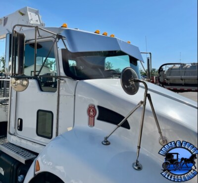 Rollin low Kenworth reverse bowtie 12X8'' visor Curve windshield 304 ss. new 2011