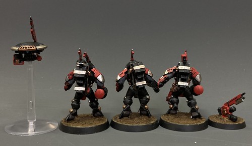 Warhammer 40K Tau Empire Xv25 Stealth Battlesuits Painted Army Games Workshop - Picture 7 of 7