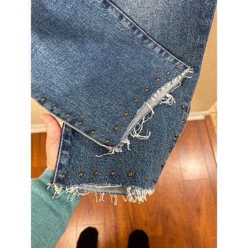 Neu TORRID High Rise Straight Distressed Raw Hem Button Fly Nieten Jeans Gr. 16T - Bild 6 von 13