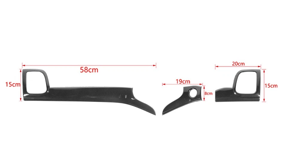 Cubierta de tablero de instrumentos de consola central aspecto carbono para Jeep Grand Cherokee RHD 14+ Foto 4 de 4