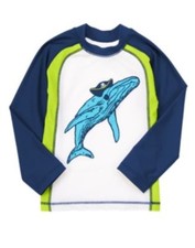 GYMBOREE SWIM SHOP PIRATE WHALE L/S RASHGUARD 4 5 6 8 NWT