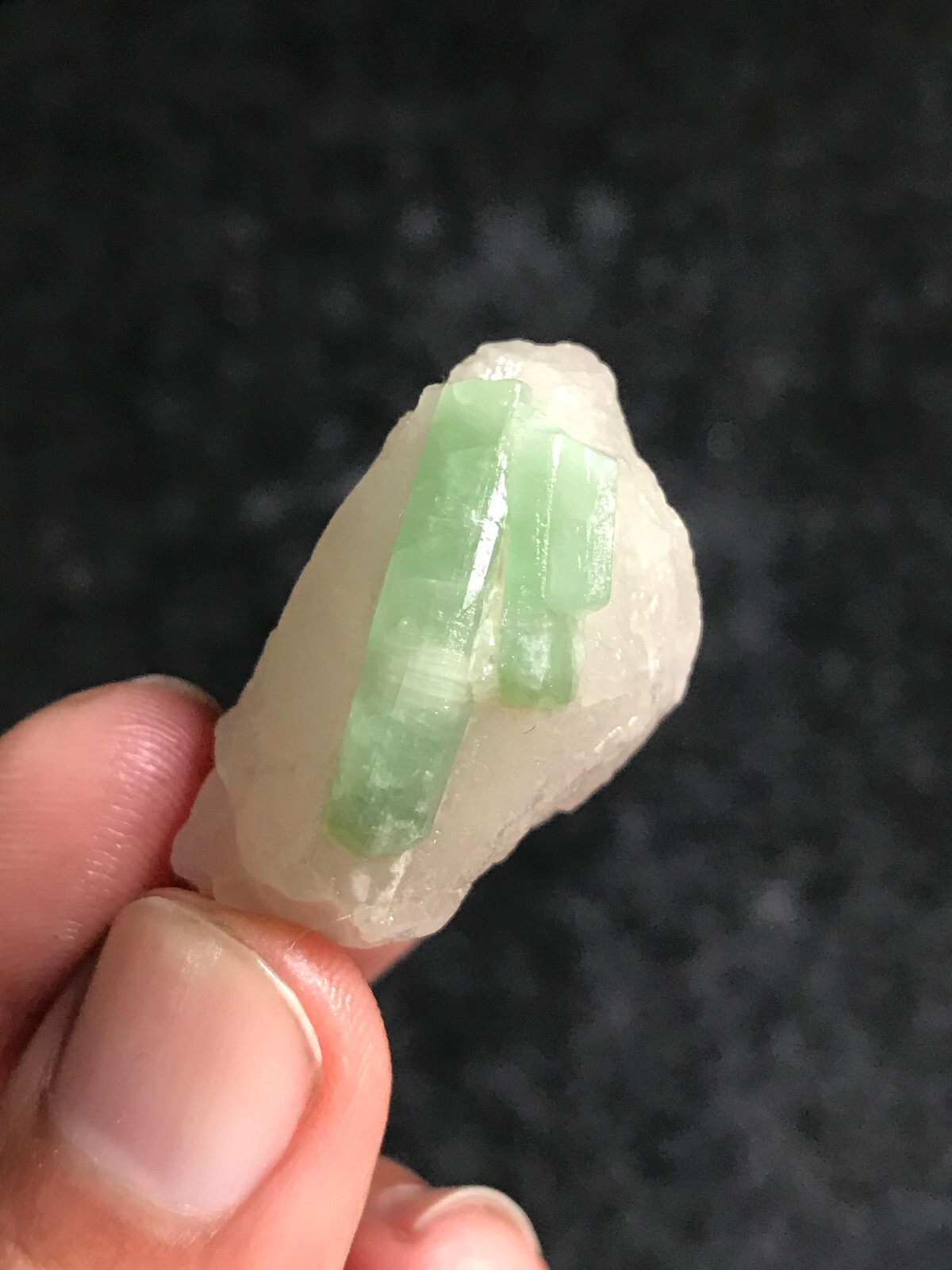 96ct Light Green Tourmaline Crystal Specimen - Afghan Origin