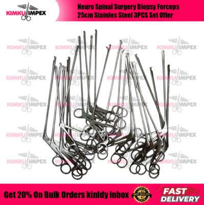 Neuro Spinal Surgery Biopsy Forceps 25cm Stainles Steel 3PCS Set Offer