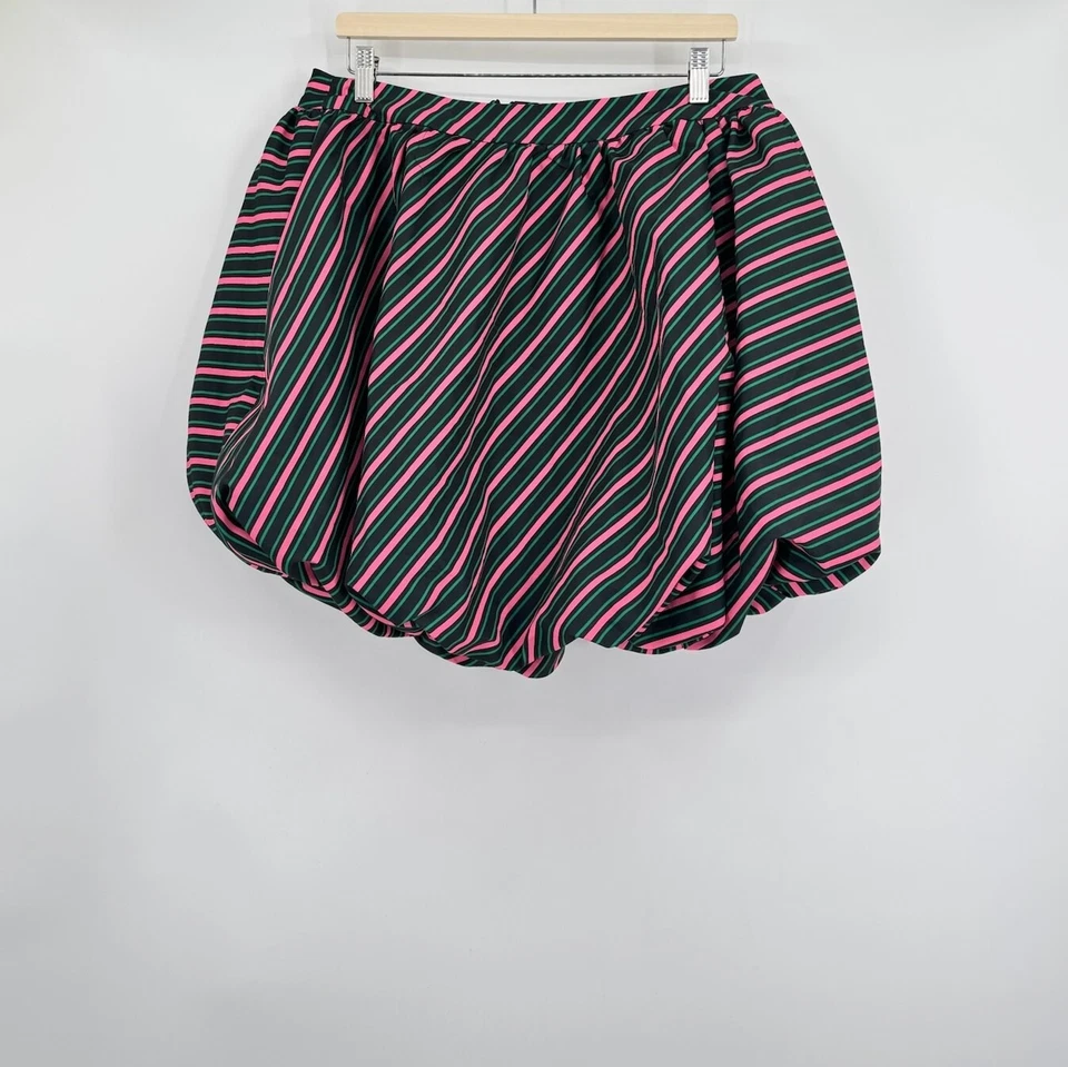 Target Wicked By Paul Tazewell 女式绿色粉红色条纹迷你泡泡裙 XL 码 — 第 2/4 张图片