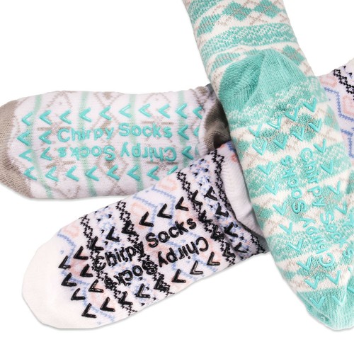 Double Layer Extra Thick Super Soft Warm Fuzzy Home Socks, 3 Pairs - Assort J - Picture 5 of 5