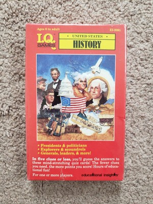 New Sealed Vintage 1991 I.Q. Games United States History Educational Insights 