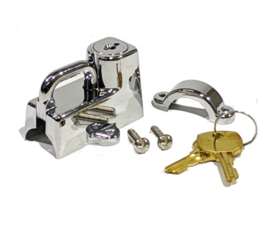 Universal Chrome Helmet Lock for 7/8