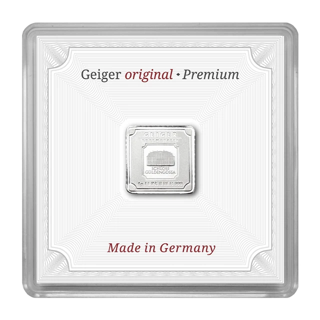 Ebay Live 25.19  Geiger Edelmetalle Original 1 Gram Silver Square