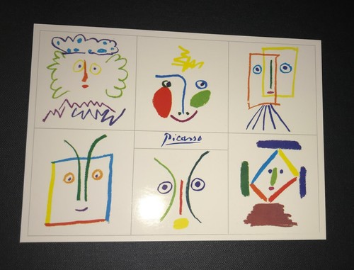 Pablo Picasso - Multiple Faces Arts / Colorful Art Vintage Postcard. - Picture 5 of 10