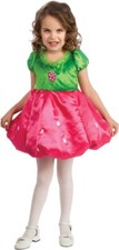 Rubies Girls Strawberry Costume Dress Pink Green (3-4) New