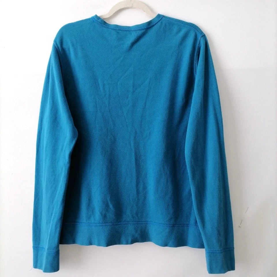 Sudadera Pullover Clásica Manga Larga Cuello Redondo Azul Fossil Para Mujer L Foto 2 de 4