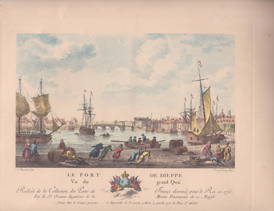 NICOLAS-MARIE OZANNE 1728-1811- 2 COLOR VINTAGE ENGRAVINGS. De