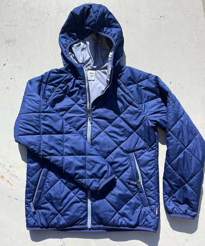 Kid's REI Jacket Multicolor Blue Puffer L Zip Camp Hike Fall Light Packable - Picture 5 of 13